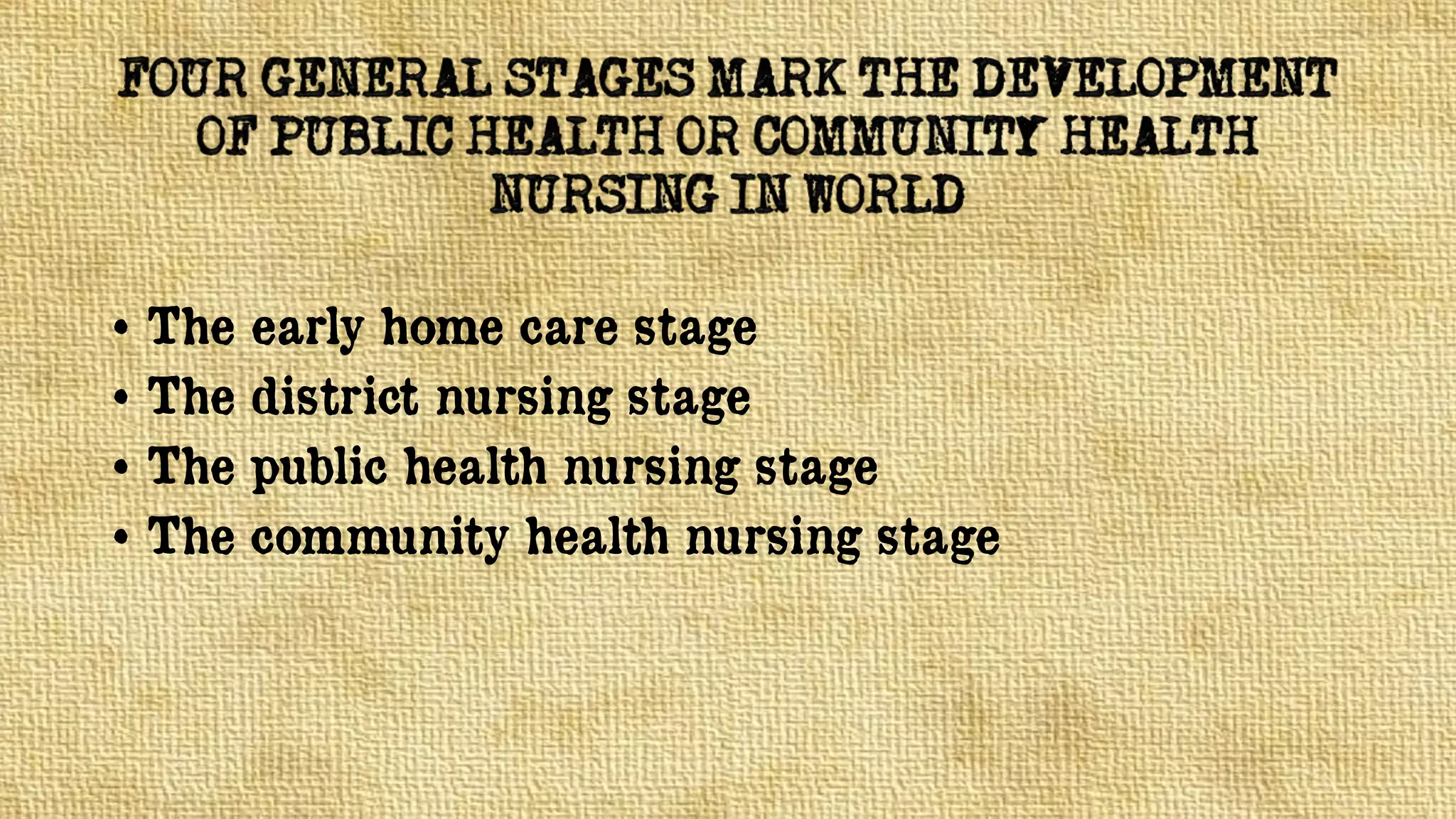 History of community health nursing | PDF