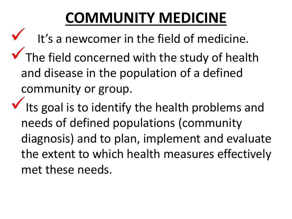 research topics on community medicine
