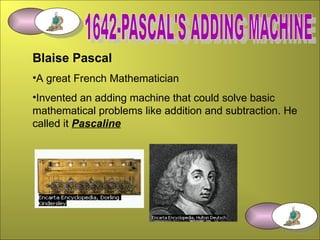 Pascal First Computer Guy Evolution of Computers based on the time | PPT