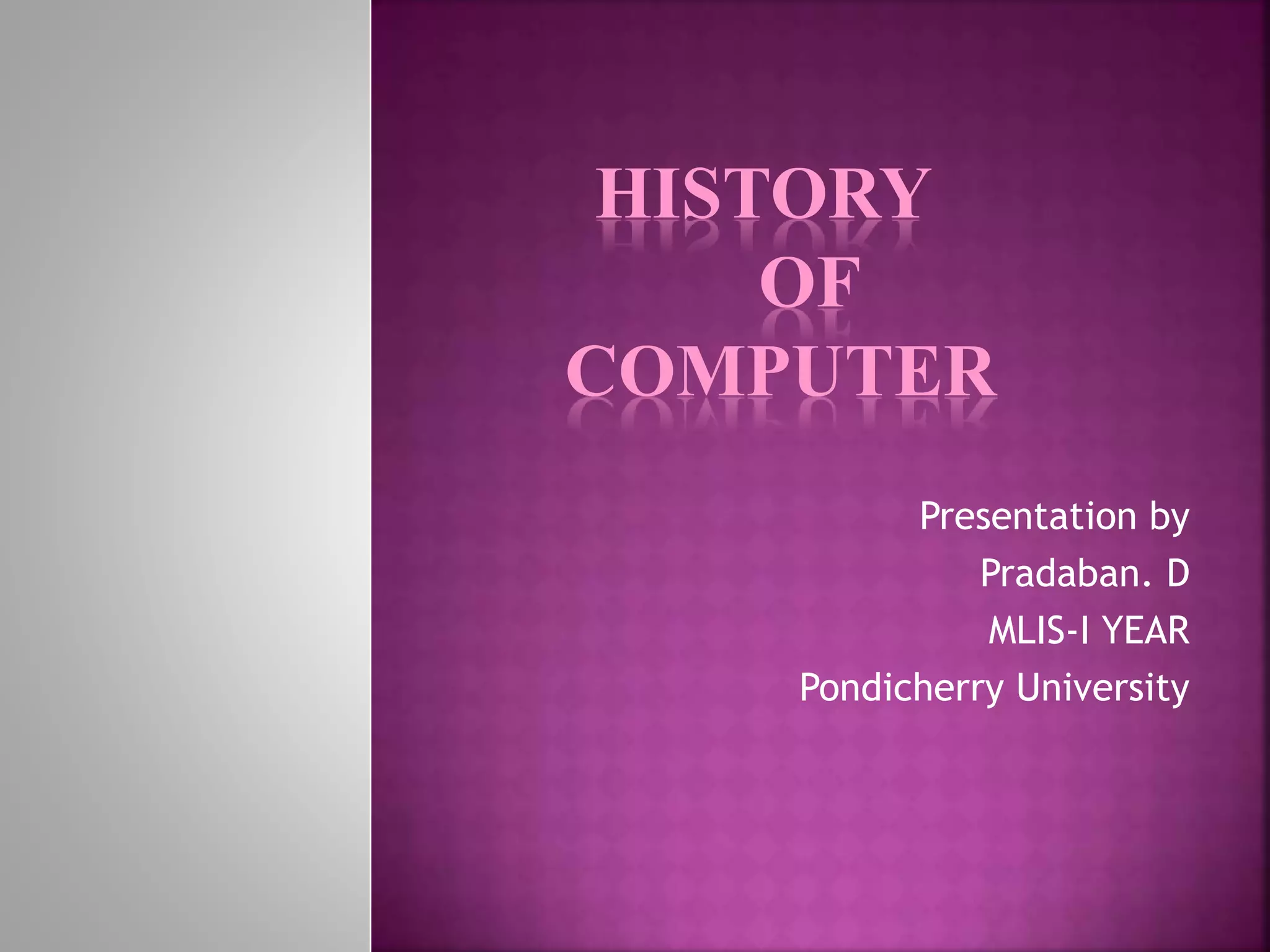 History of computer | PPT