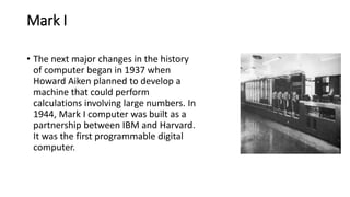 History of computer with pictures and descriptions | PPTX
