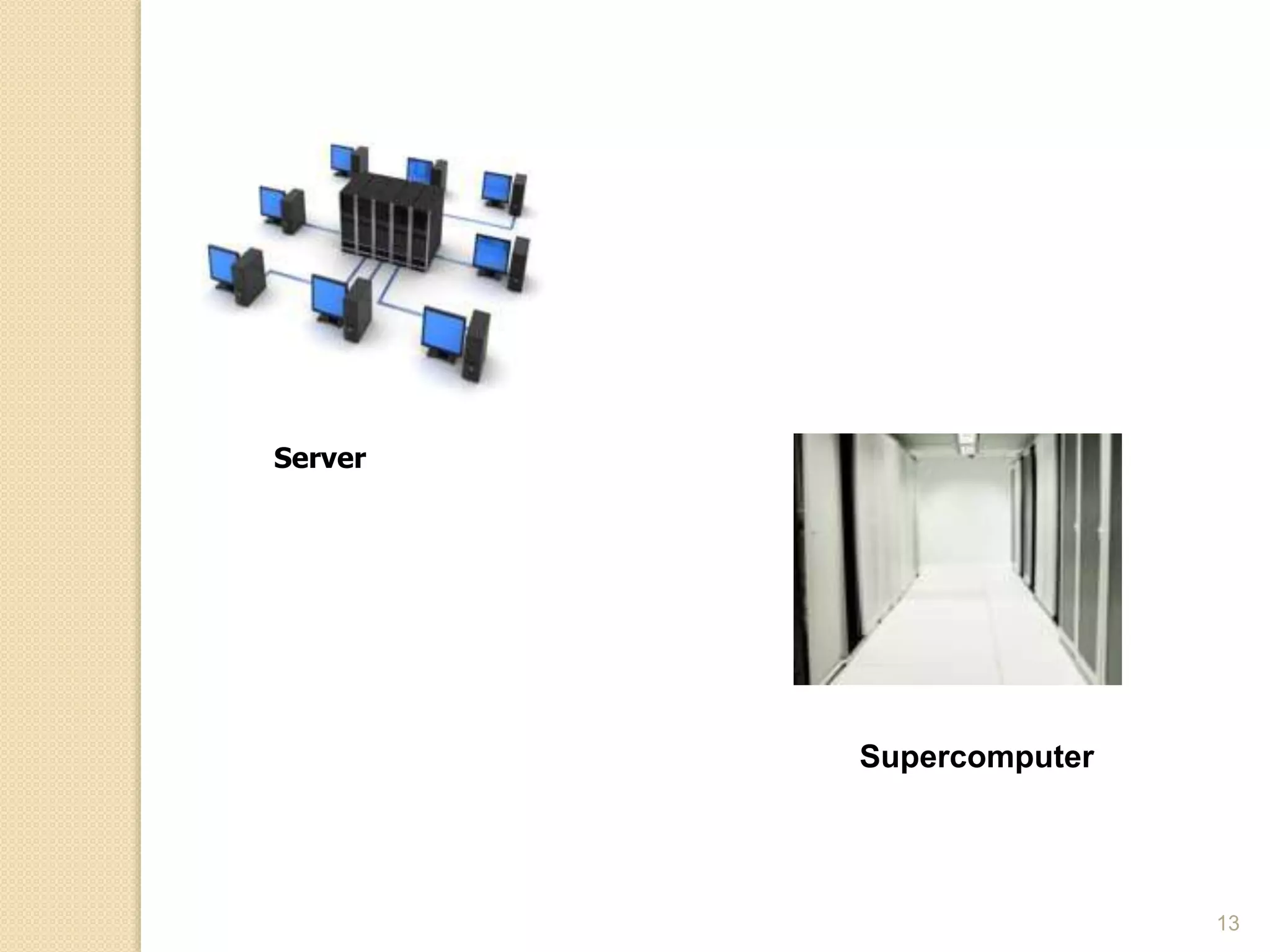 Server
Supercomputer
13
 