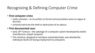 History of computer crime | PPTX