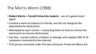 History of computer crime | PPTX