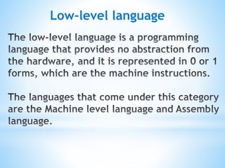 Low-level language
 