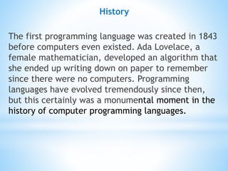 History of Computer Programming Languages.pptx