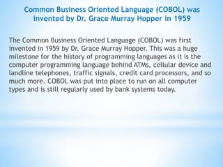 History of Computer Programming Languages.pptx