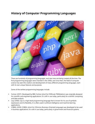 History of Computer Programming Languages.docx