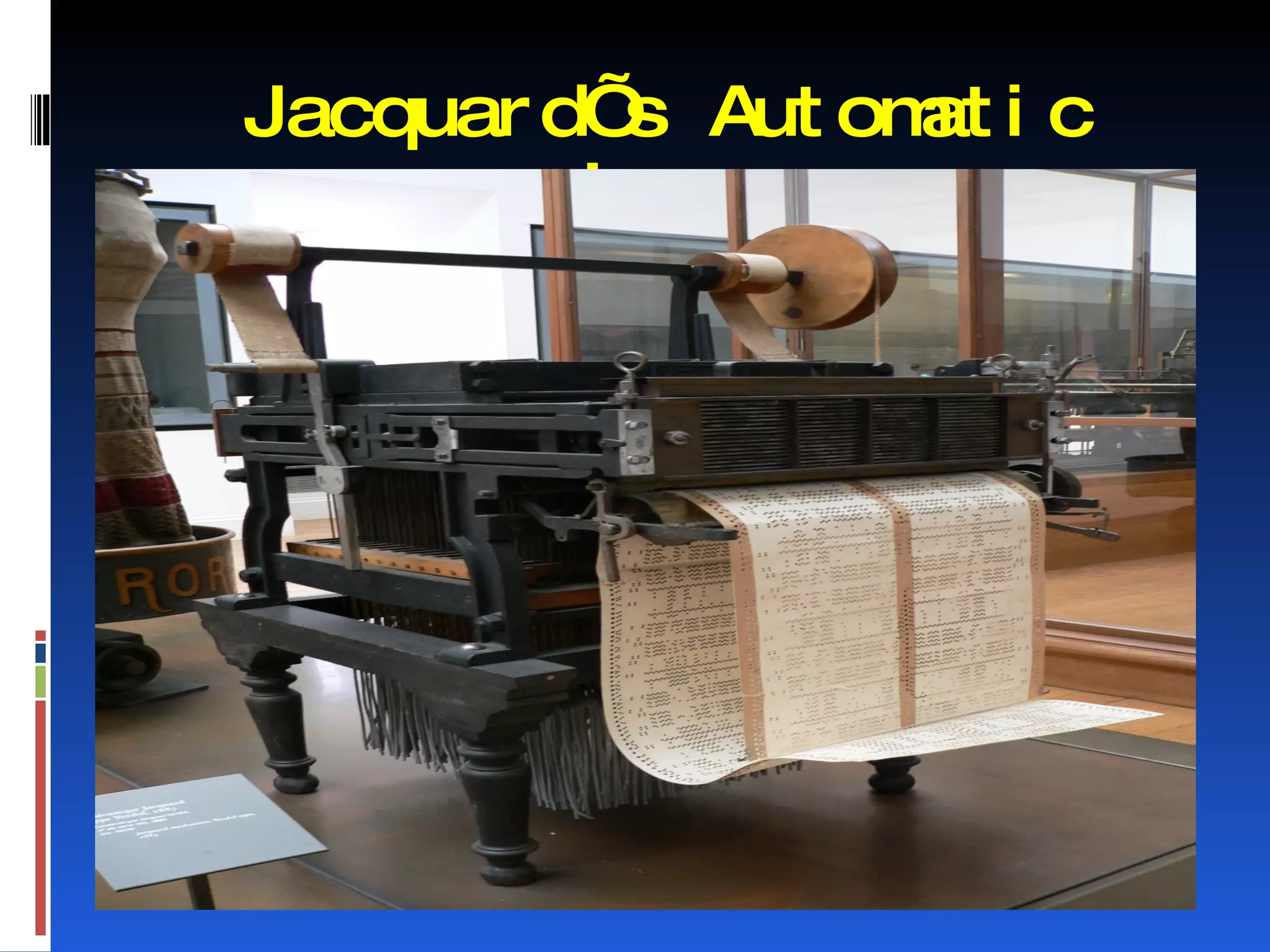 Jacquar d’ Aut om i c
          s      at
         Loom
 