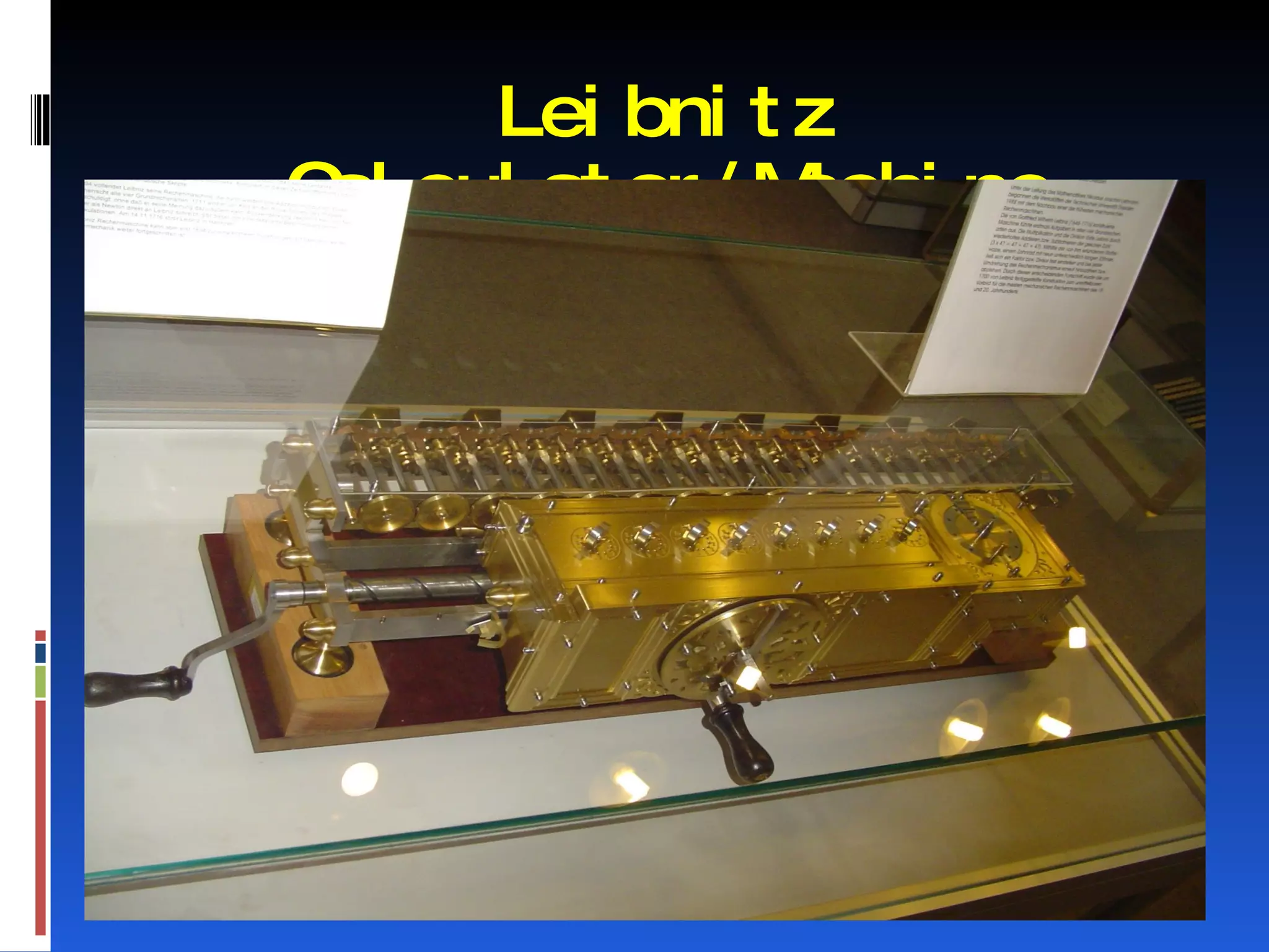 Lei bni t z
C cul at or / M
 al            achi ne
 