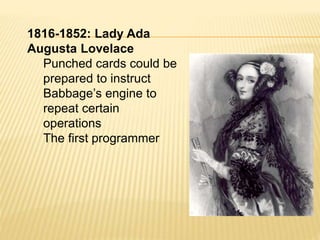 Lady Adda Agasta First Computer Programer History of computers | PPTX
