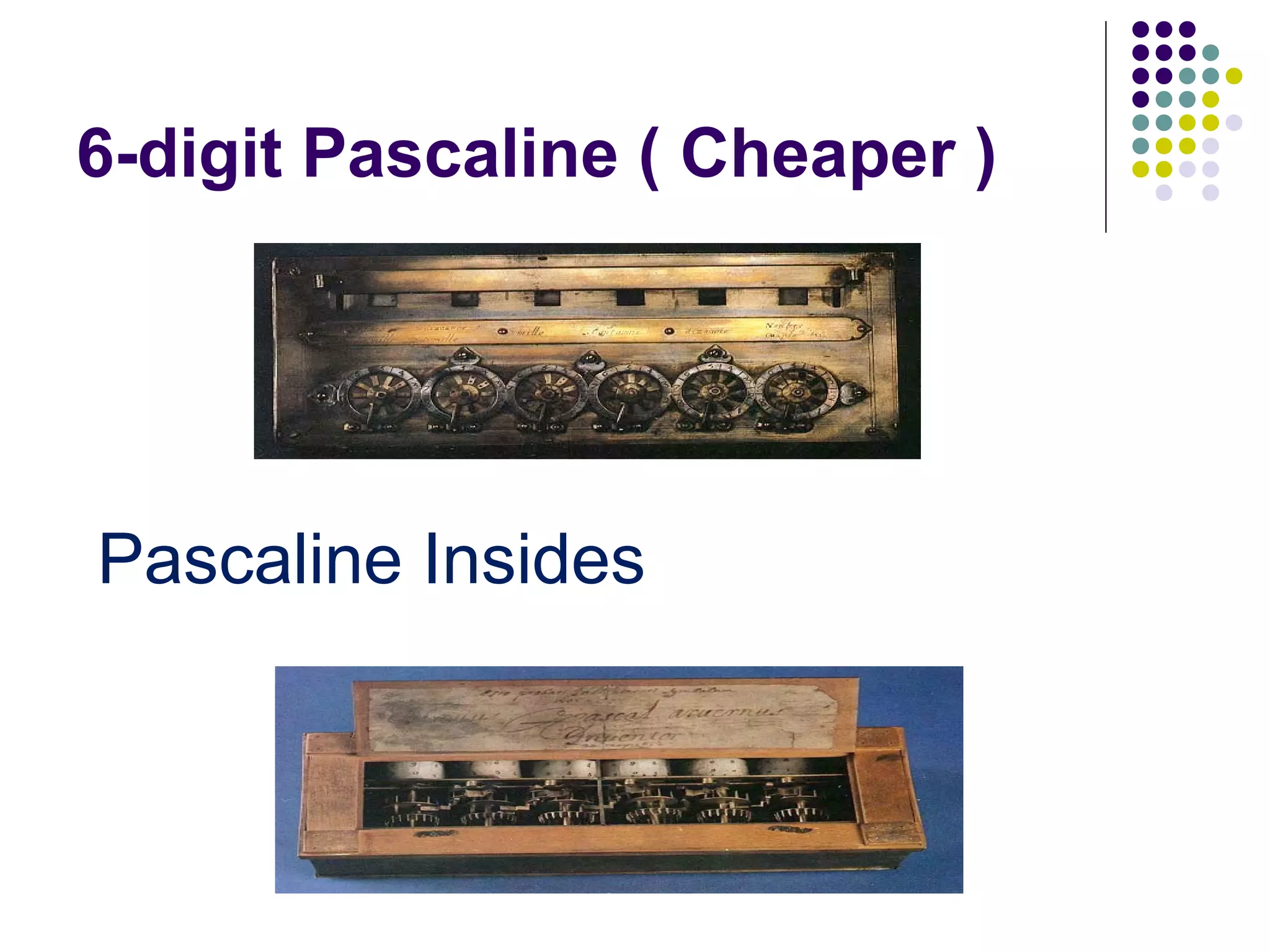 6-digit Pascaline ( Cheaper )
Pascaline Insides
 