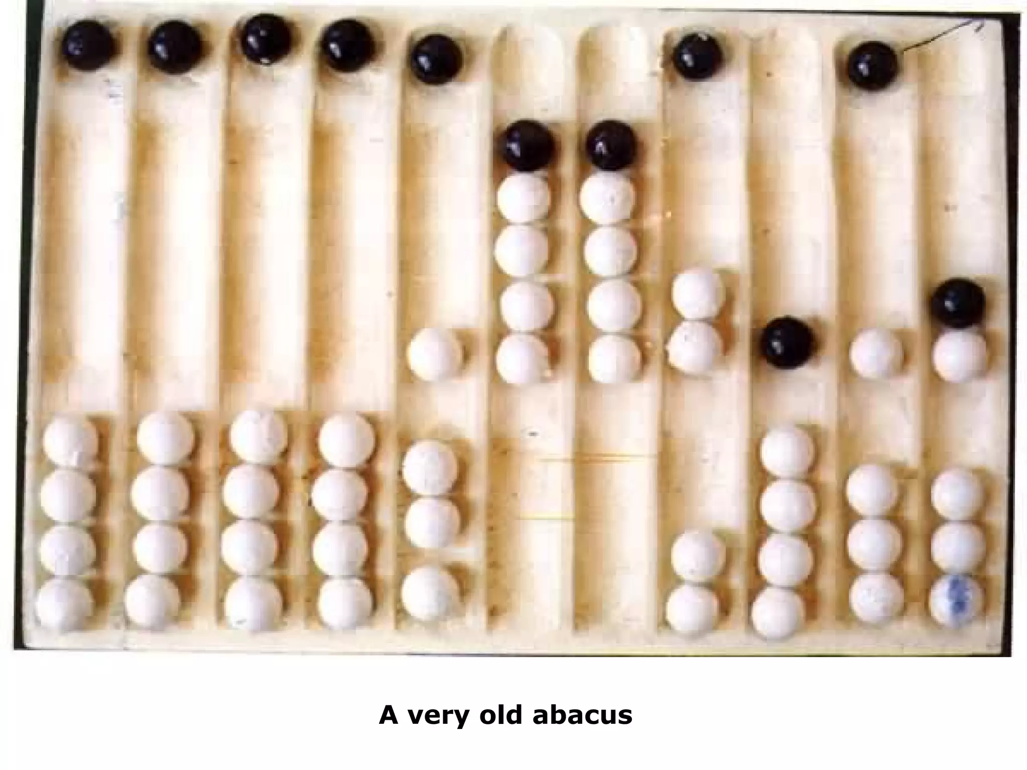 A very old abacus
 