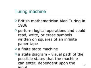Alan Turing Computer Model Graph History of computers | PPT