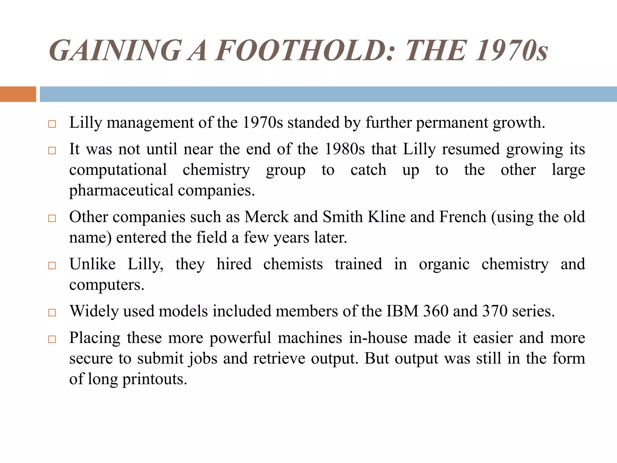 History of computers in pharmaceutical research and development | PPTX