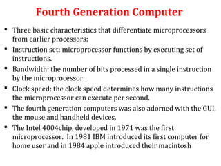Gui Fourth Generation Computer History of computing | PPT