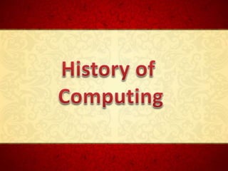 History of computing