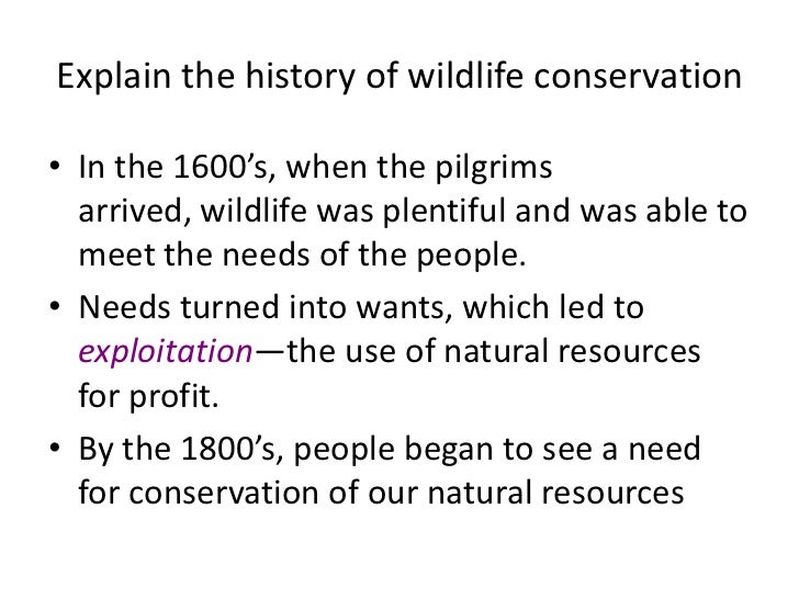 History of conservation