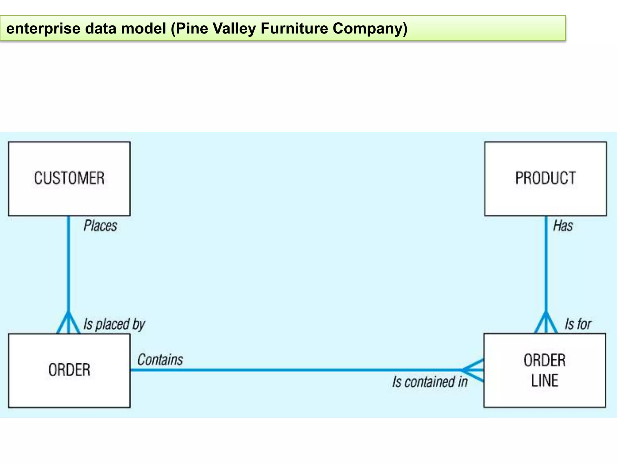 enterprise data model (Pine Valley Furniture Company) 