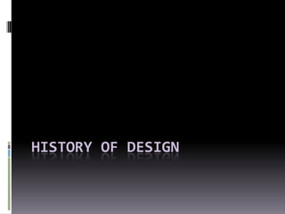 History of design 