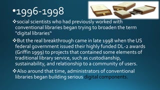 History of digital_libraries | PPTX | Technology & Computing
