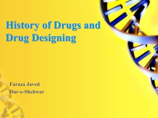 History of Drugs and
Drug Designing
Faraza Javed
Dur-e-Shehwar
 