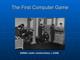 The First Computer Game EDSAC under construction, c.1948   
