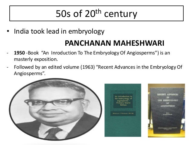 History Of Embryology In Plants -