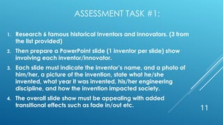 Inventor Assessment History of engineering upadted.pptfdgdgfdssgfgfs | PPT