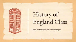 History of
England Class
Here is where your presentation begins
 