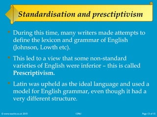 History of English Language | PPT