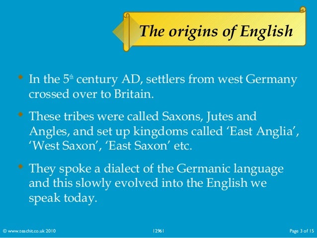 View History Of English Language Slideshare Pictures