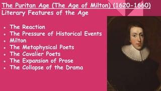 History of english literature | PPTX