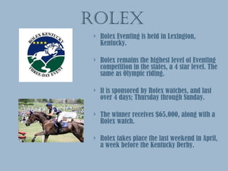 History of equestrian eventing | PPT