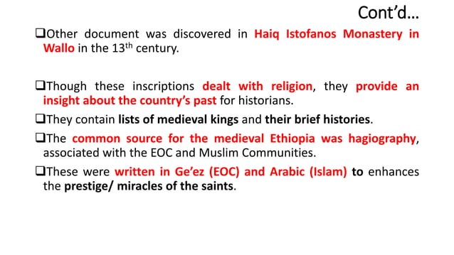 History of Ethiopia and the Horn Common Course (2).pptx | Islam ...