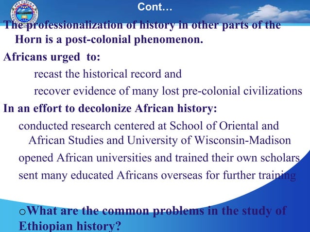 History of Ethiopia & the Horn Unit 1 (1).pptx | Genealogy and Ancestry ...