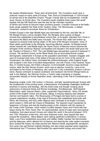 History of Europe | DOCX