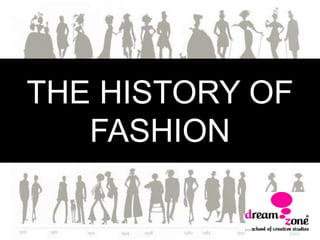 THE HISTORY OF
FASHION
 