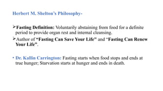 history of fasting and their effect o mankind, plants and animals | PPTX
