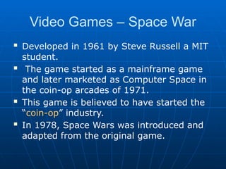 Comprehensive History and Evolution of Electronic and Video Game Design ...