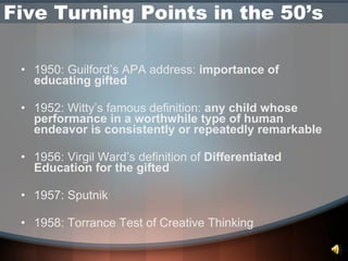 History of gifted education | PPS