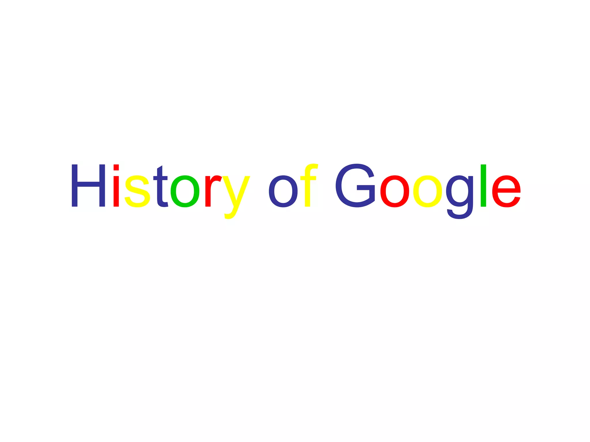 History of Google