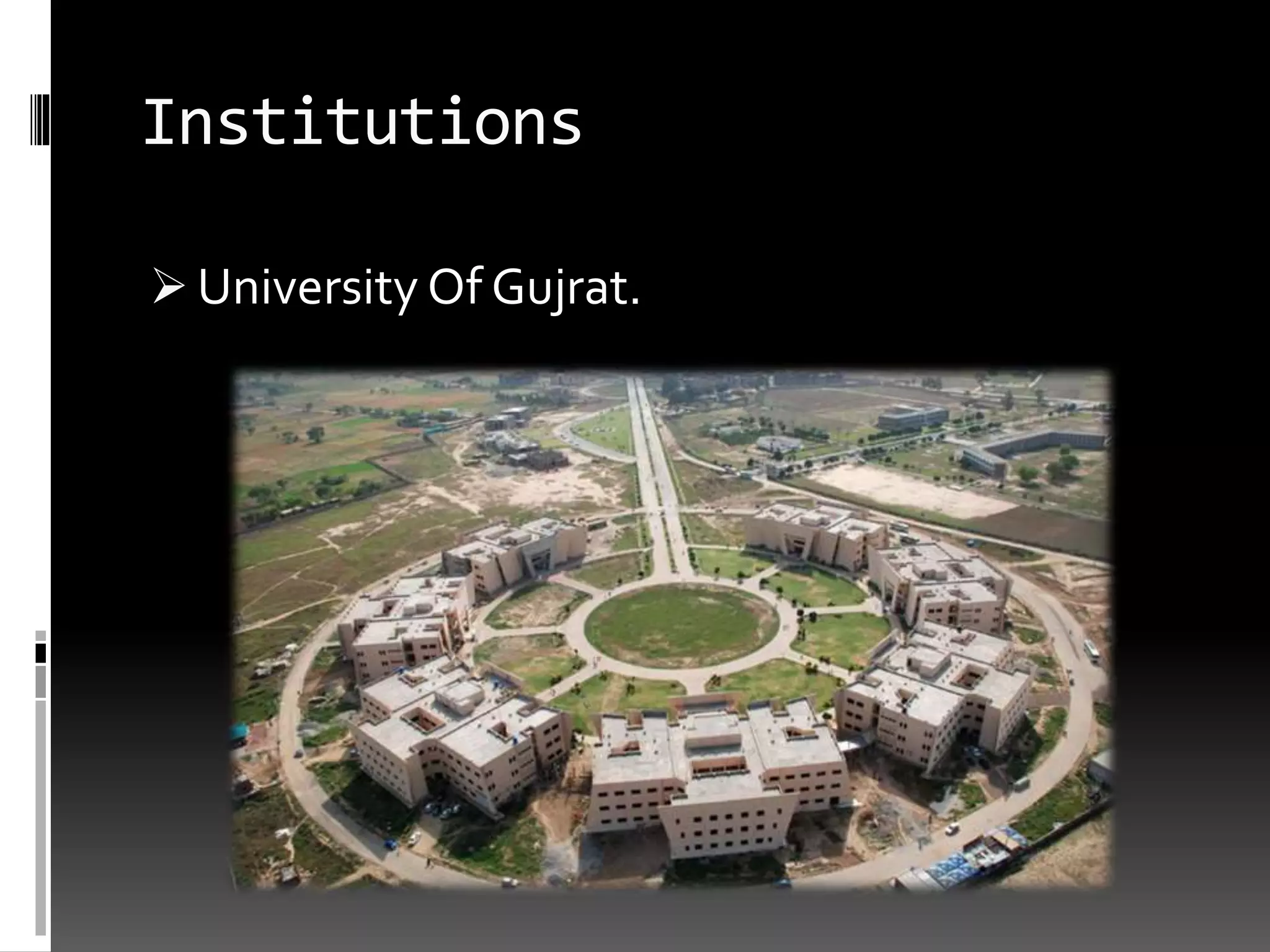 Institutions
 University Of Gujrat.
 