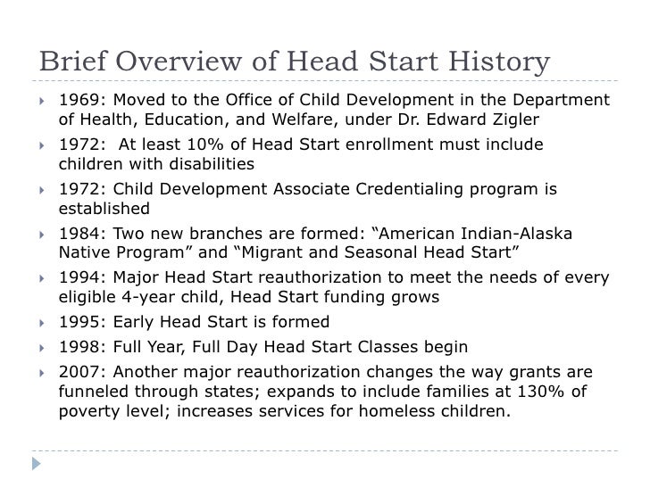 History of Head Start