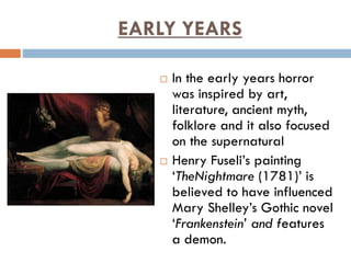 History of horror | PPT