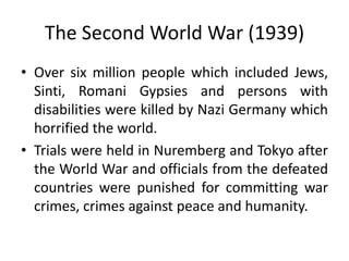 Human Rights Ww2 History of human rights, UDHR, ICCPR & ICESCR | PPTX