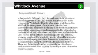 -- Benjamin M. Whitlock, Esq., formerly one of the prominent
wholesale grocers of this City, died on Wednesday last at his...