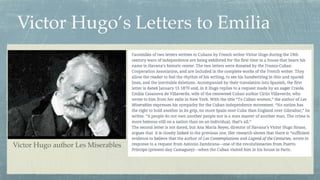 Victor Hugo’s Letters to Emilia
Victor Hugo author Les Miserables
 