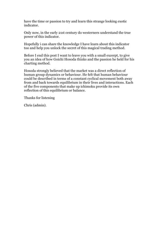 History of ichimoku | PDF