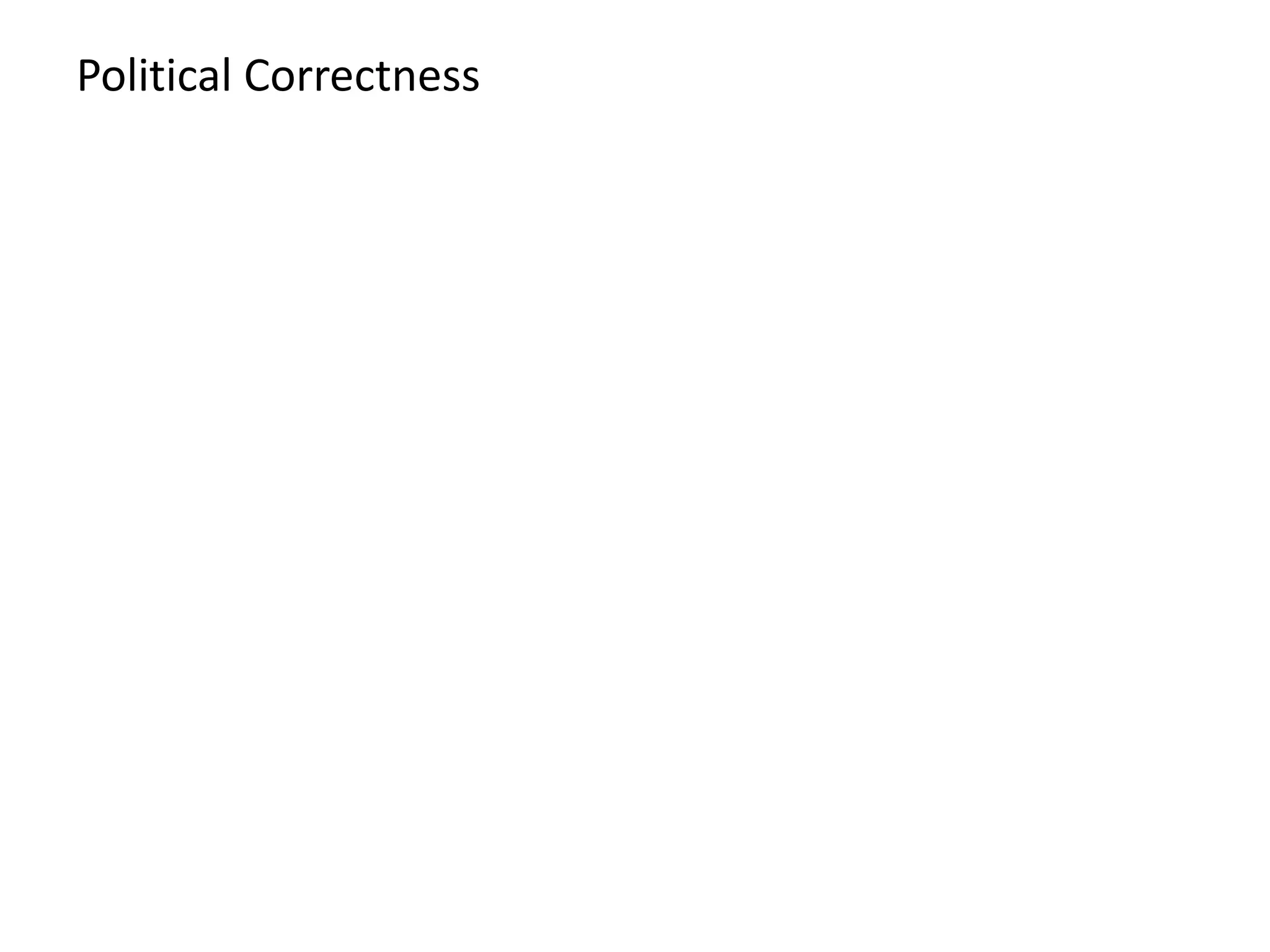 Political Correctness
 